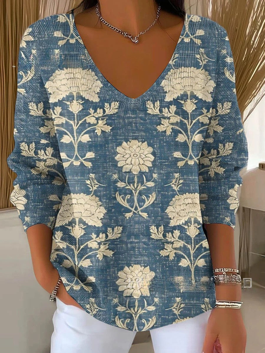 Eva | Colorful Sweater with V-Neck