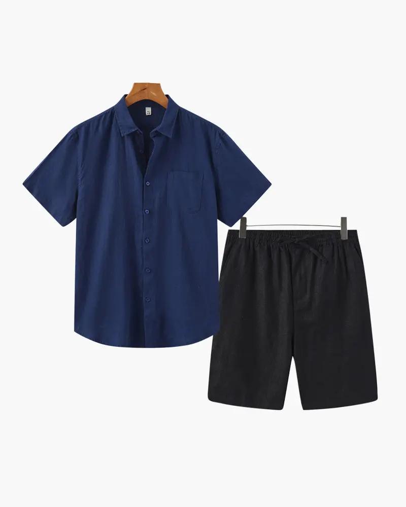 Old Money Linen Shorts Set