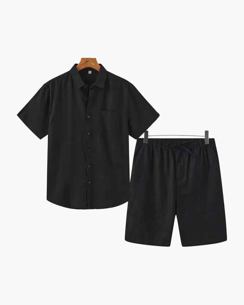 Old Money Linen Shorts Set