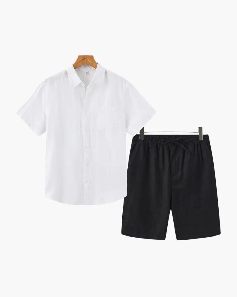 Old Money Linen Shorts Set