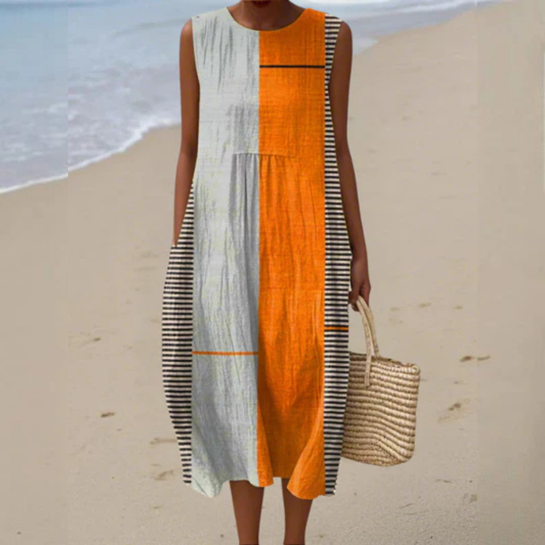 May | Colorblock Midi Dress