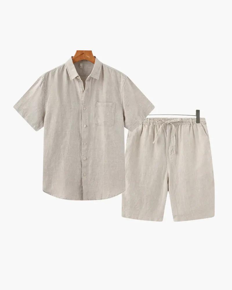 Old Money Linen Shorts Set