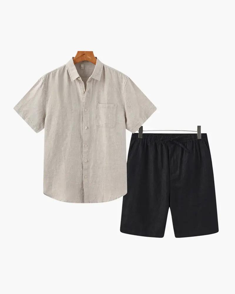 Old Money Linen Shorts Set