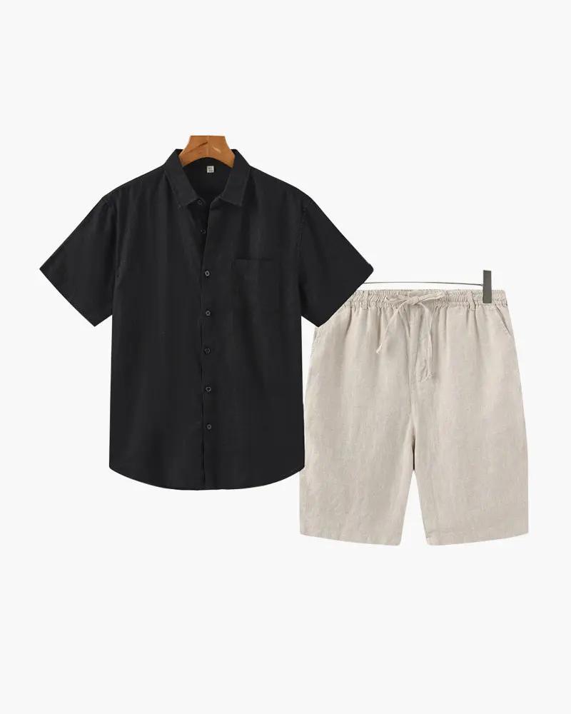 Old Money Linen Shorts Set
